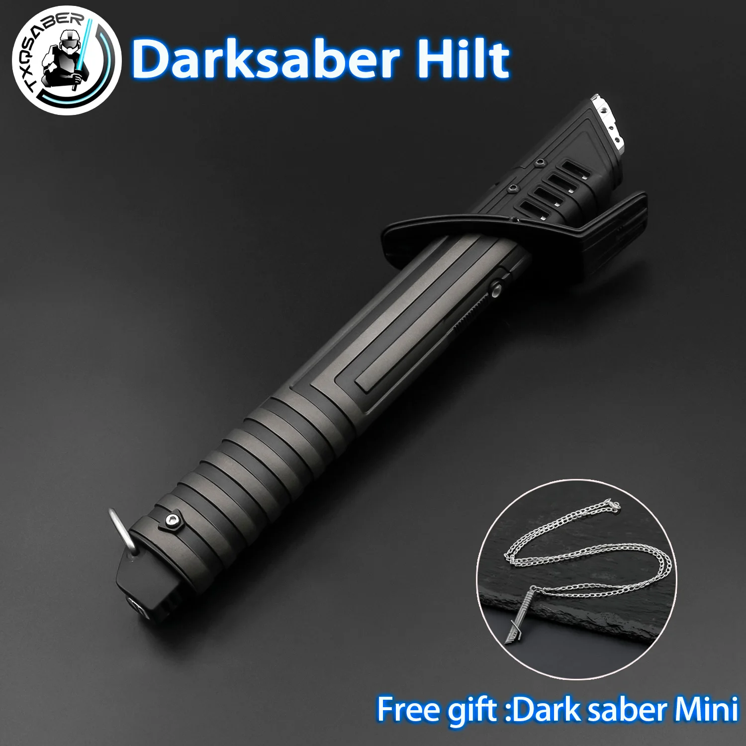 TXQSABER Darksaber Lightsaber Hilt No Blade Dark Sword Empty Hilt comes with Electronic Kit Neopixle SNV4-Pro Proffie v2.2 Jedi