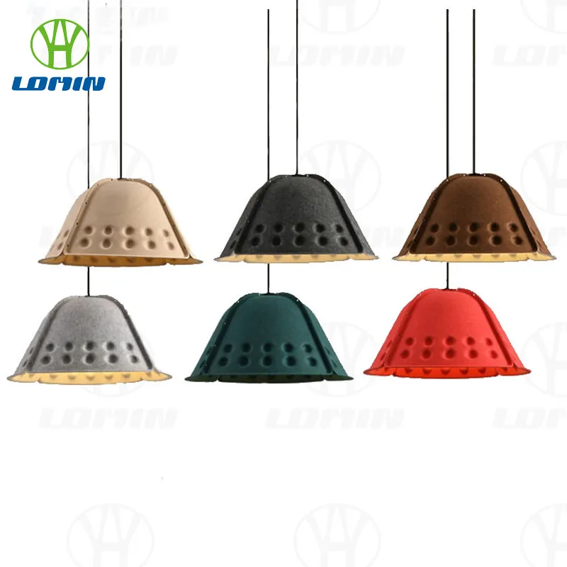 

Lomin Felt Pendant Lights Hat-inspired Sound-absorbing and noise-reducing felt lamps For Living Room Restauran Offices Bedroom