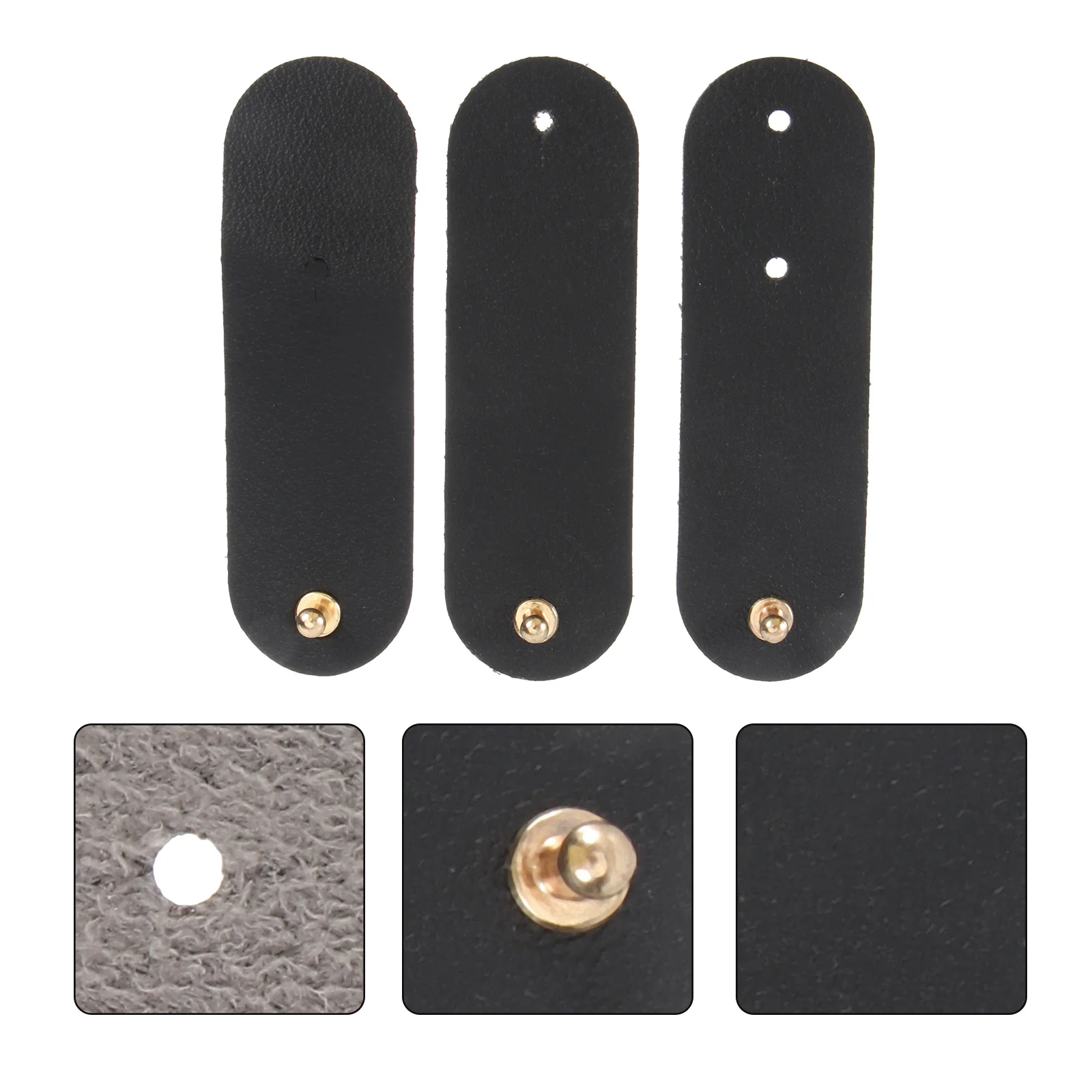 

3Pcs Cord Headphone Organizer Handmade Earphone Cable Winder USB Holder Wire Organizer Earbud Wrapped Long Black