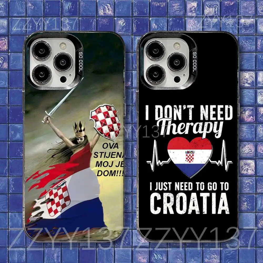 

Croatia Flag Phone Case For iPhone 16,15,14,13,12,11,8,7,Pro,Max,Plus,Mini,XS,SE Shockproof Matte Cover