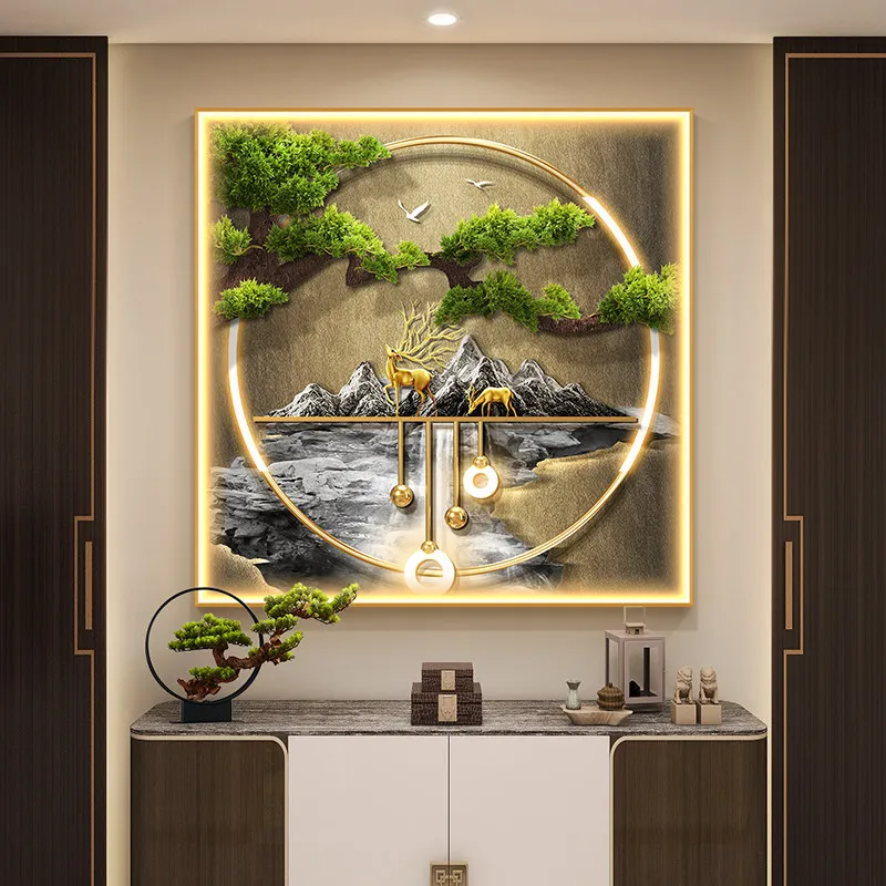 

Modern Background Landscape Painting LED Decorative Painting Aisle Corridor Home Decoration Mural Light Remote Control Lighting