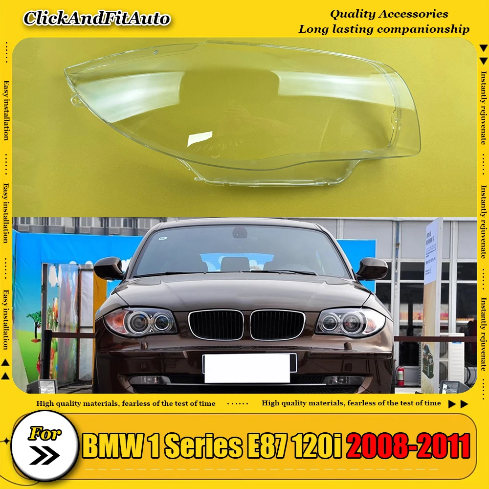 

For BMW 1 Series E87 120i 2008-2011 Front Lamp Shade Headlight Mask Shell Transparent Cover Lens Replace The Original Lampshade