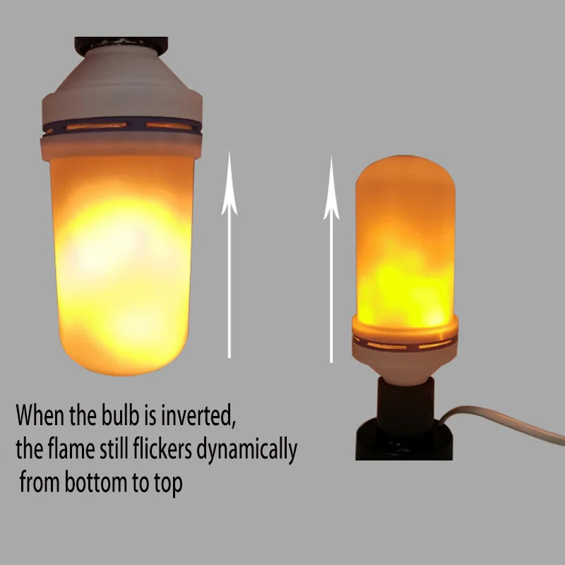 E27 E14 LED Dynamic flame effect light 12W bulbs Multiple mode Creative corn lamp Decorative lightFor bar hotel restaurant party