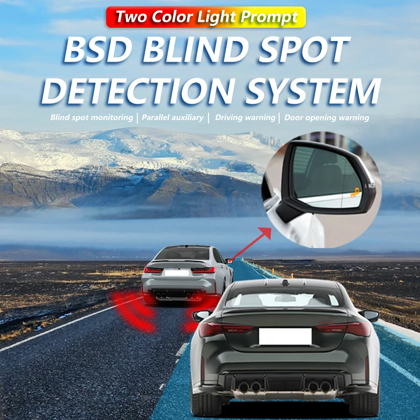 Car 24GHZ Radar Change Lane Aided Alarm Sensor Blind Spot Monitoring System BSD BSA BSM For Geely Boyue 2016-2018