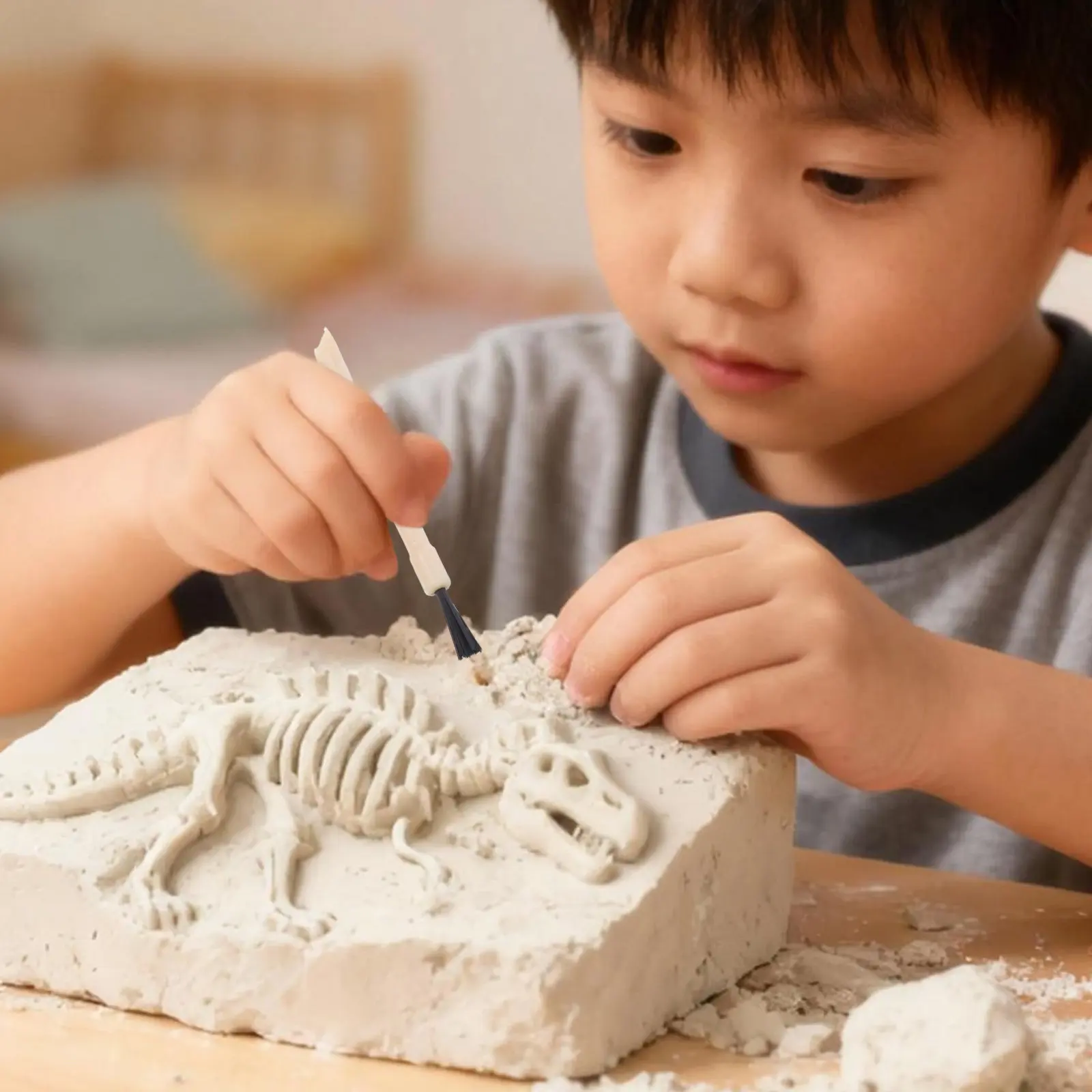 50Pcs Mini Excavation Tools Kit for Kids - Dinosaur Dig Tools Archaeology Dig Kit with Brush Chisel for Rock Gem Sensory