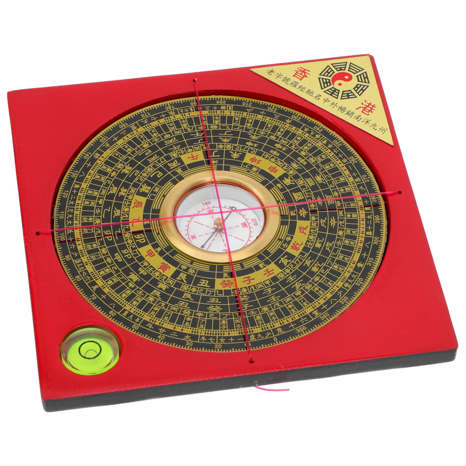 

1pcs Pan Compass Chinese Style Feng Shui Desktop Decor Outdoor Multi-Functional Square Copper Craft Portable