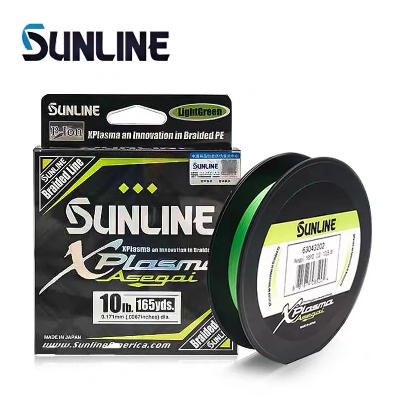 

New Sunline Xpasma Asegai PE Line 8 Strands Braided Fishing Line Light Green Ocea Jigger Wave Line Made In Janpa Original 150m