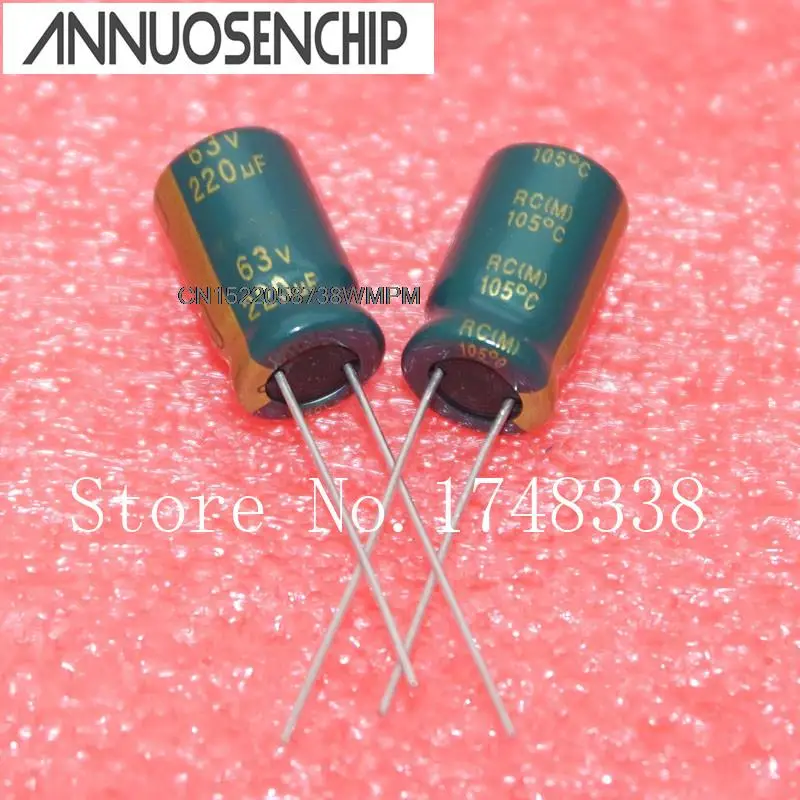 50PCS New andOriginal High frequency CAP 105C low-impedance electrolytic CAP Capacity: 220uf 63v volume: 10 * 17mm DIP 63V 220UF