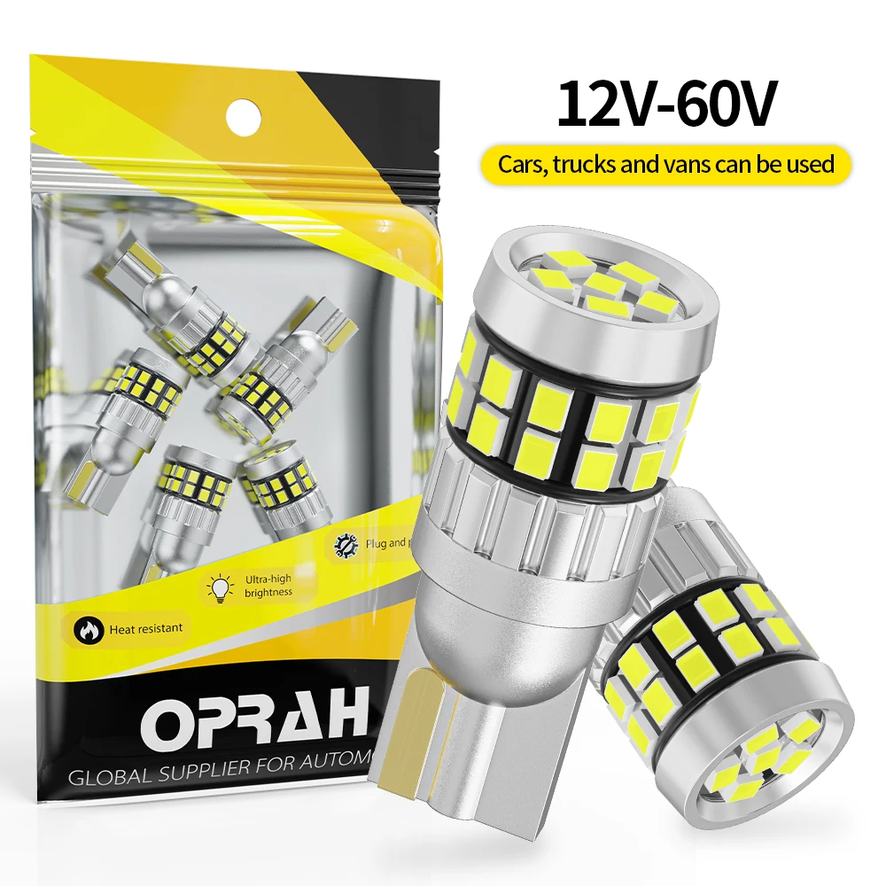 2pcs 12V 24V LED T10 W5W Car Interior Light Super Bright 30pcs 2016SMD Canbus No Error For Truck Dome Map Lamp Side Parking Bulb