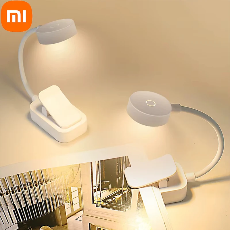

Xiaomi Mini LED Reading Book Light Table Lamp 3 Modes Adjustable USB Rechargeable Clip-On Study Reading Lamp for Bedroom Book