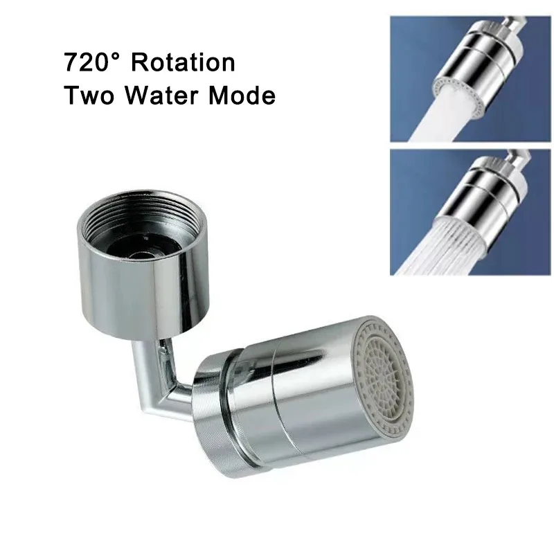 

720 Rotatable Universal Kitchen Faucet Anti-Splash Aerator Bathroom Tap Sprayer Saving Water Tap Nozzle Extender Adapter