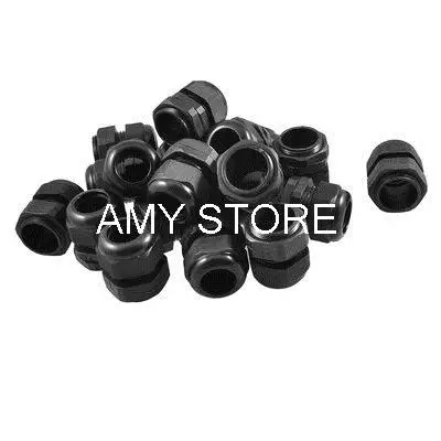 Black Plastic Waterproof Connector PG25 16-21mm Diameter Cable Gland