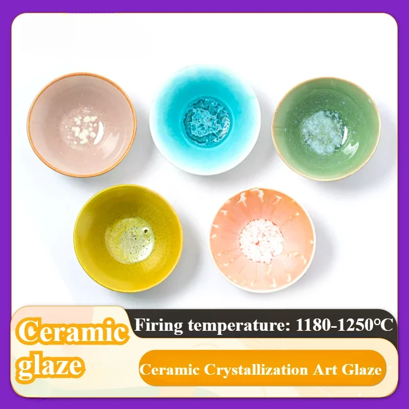 350ml/ Bottle Temperature Fired Ceramic Crystallization Crack Art Glaze DIY Pottery Handicrafts Decorative Tinted Oxidized Glaze