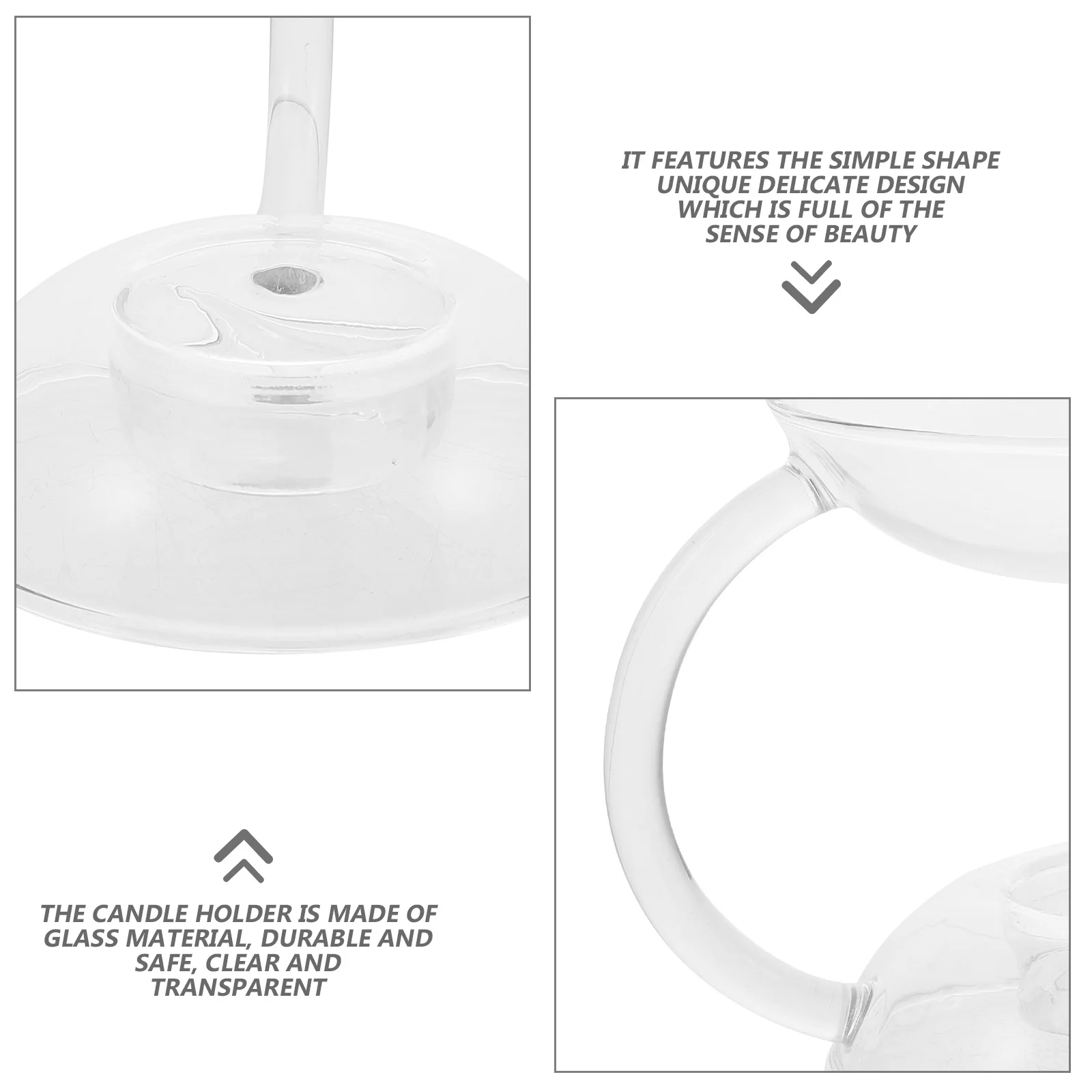 حامل زجاجي على سطح الطاولة، موقد الزيوت العطرية، شمعدان زجاجي شفاف، حامل ديكور لغرفة المعيشة المنزلية #1