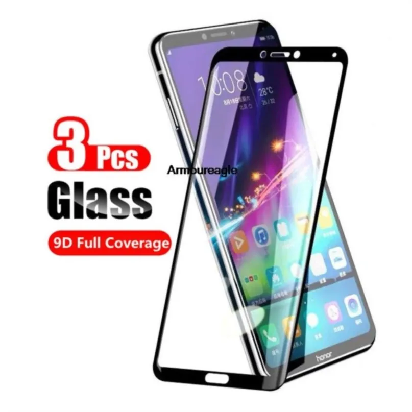 

3pcs 9d for huawei honor note 10 tempered full cover protective glass on for huawei honor note10 screen protector film guard