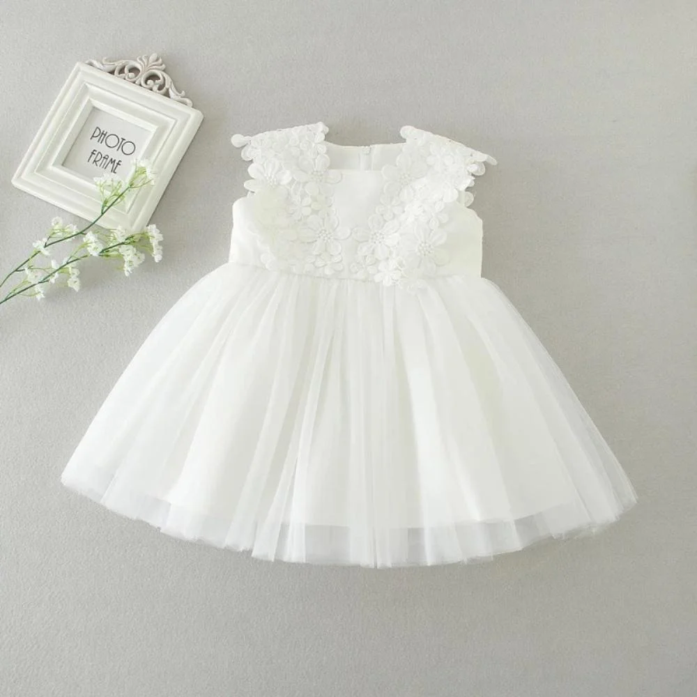 Newborn Girls  Summer Baby Girl Dress Party and Wedding Christmas Baptism 1st Christening Birthday Frocks Lace Gown