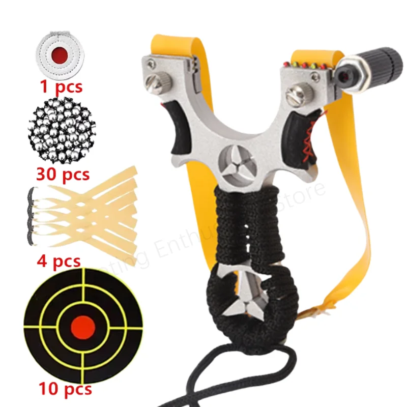 

Outdoor Shooting High-precision Portable Slingshot Game Professional Hunting Alloy Slingshot Upgrade High Quality