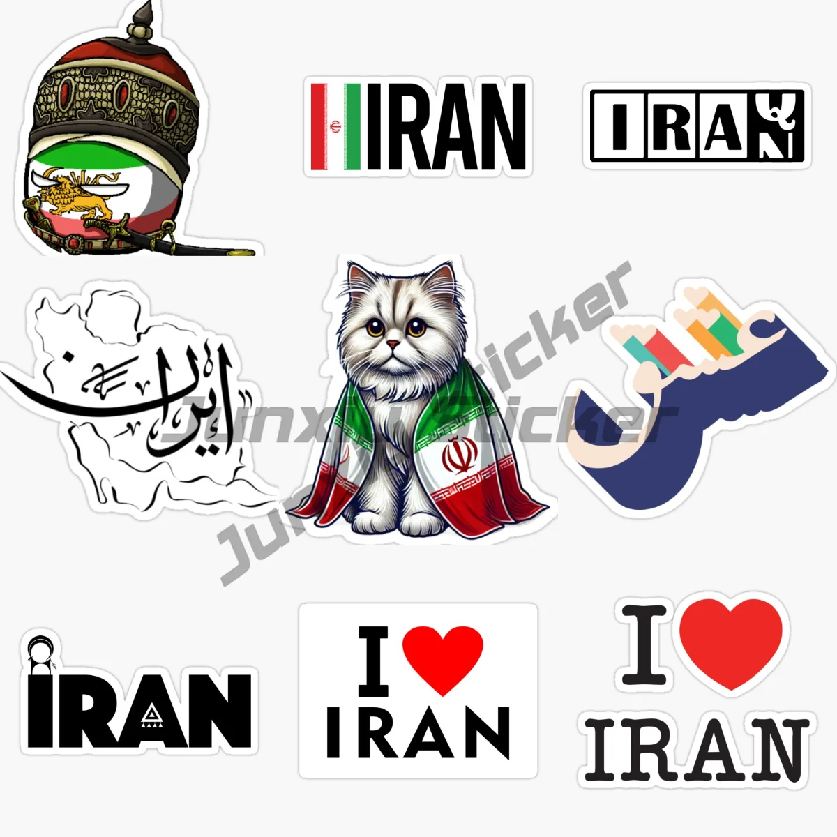

IRAN Former Persian Coat of Arms, Persia Iranian Vinyl Self-adhesive Waterproof Car Sticker Decal Car Decoration Accessories