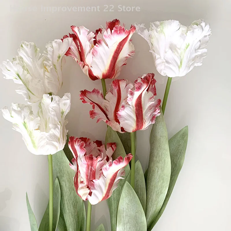1 pz resistente all'usura 68 cm lavorazione squisita stelo lungo 3D pappagallo tulipano fiore finto fiore artificiale per la casa