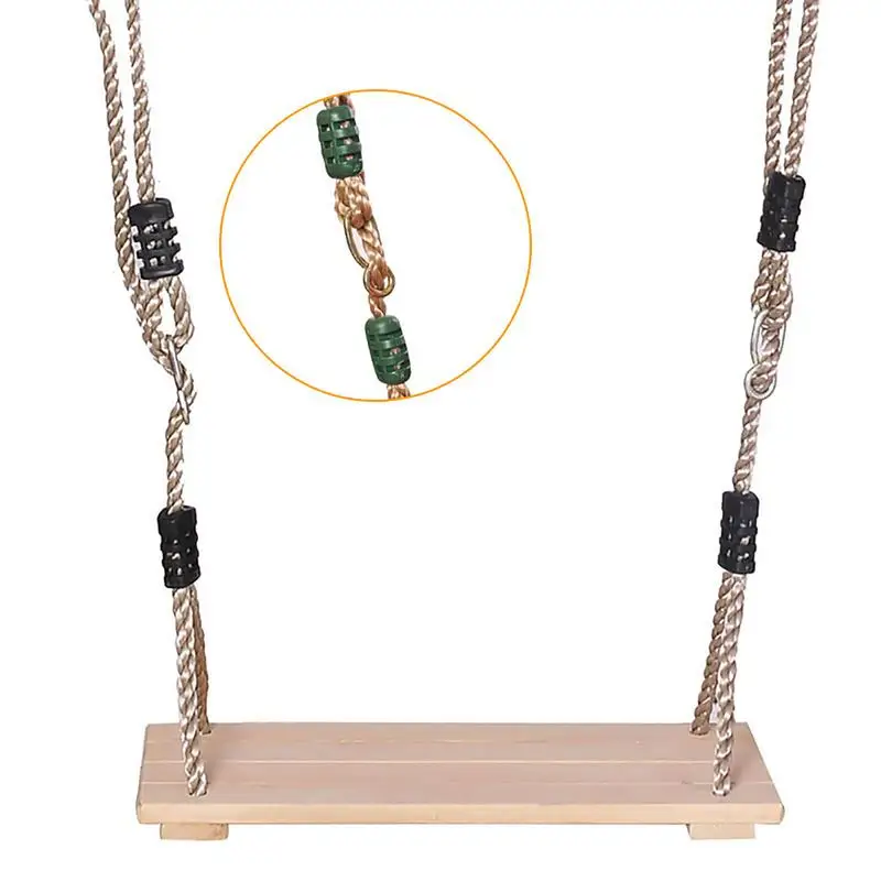 High-Quality Polished Four-Board Anti-Corrosion Wood Swing Outdoor Indoor Pastoral Wooden Swing for Adults Children image 5