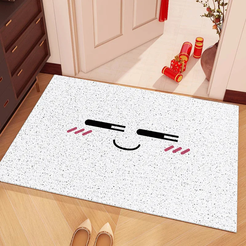 Entrance Door Mat Household PVC Anti-skid Wire Ring Foot Mat Waterproof And Fadeless Kitchen Carpet Free Cutting Bathroom Rug