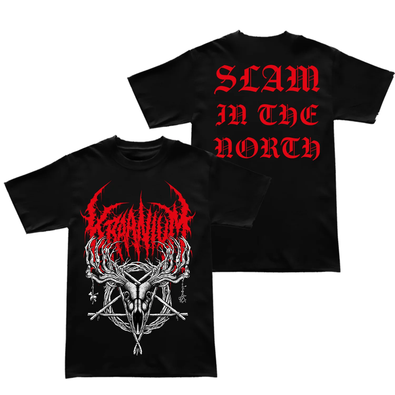 

2026 New Summer Pure Cotton Unisex Short Sleeved T-shirt with Norway's Brutal Death Metal Band Pattern Print