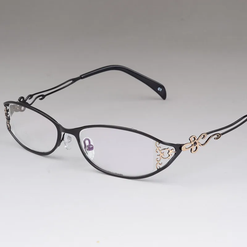 Alloy Frame Transition Photochromic Female Myopia Glasses Optical Lenses Prescription Glasses 0 -0.25 -0.5 -0.75 -1.0 To -6.0