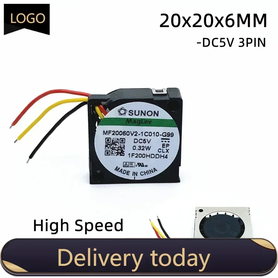 pa SUNON 2006 5V 0.32W 2CM 20MM 20x20x6MM Ventilatore 14000RPM Ventilatore ultrasottile Mini Ventola per laptop MF20060V2-1C010-G99 3 fili FG
