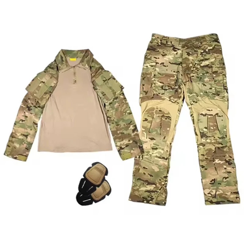 Tactical MultiCam G3 Uniform Outdoor Top Pants Suit With Knee Elbow Pads Camo Military Combat Clothes Gen3 Field Jacket Trousers