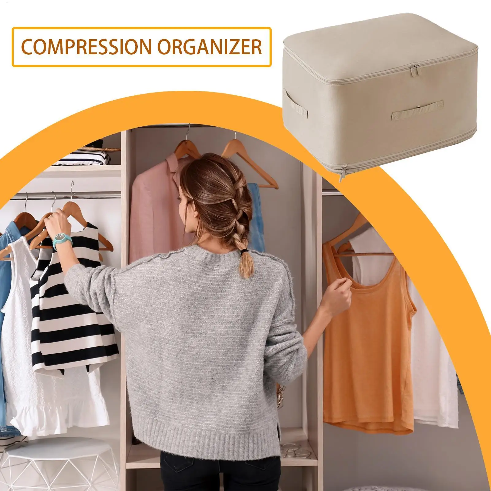 Comforter Compression Storage Bag Space-Saving Clothing Storage Bags Waterproof Foldable Compression Organizer Home Organization