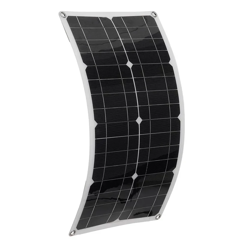 Single Crystal Solar Photovoltaic Panels, 25W2*4, Type-C, New Interface, 5 12 18V Power Supply