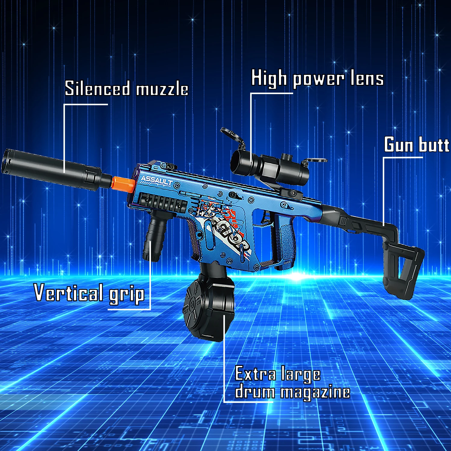 Gel-Kugelpistole, elektrische Kugelpistole, Orbeez-Pistole, coole Spielzeugpistole, wiederaufladbares Spritzball-Spielzeug, (geschosse nicht im Lieferumfang enthalten)