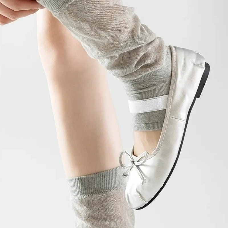 Women\'s Leg Warmers Thin Spring Summer New Girls Stockings Long Modern Solid Color Woman Socks Japanese Fashion Knee High Socks