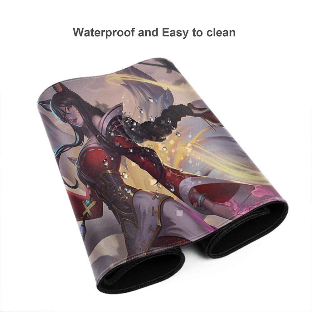 Große Gaming Mouse Pad Computer Mousepad PC Gamer Maus Matte Laptop Mausepad League of Legends Ahri Teppich Tastatur Matte Schreibtisch pad