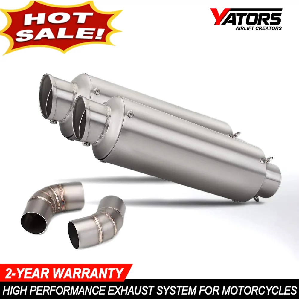 Motorcycle Exhaust Pipe For DUCATI Hypermotard 796 Monster 696 795 1100 Escape Modify Double Middle Link Slip on Carbon Muffler