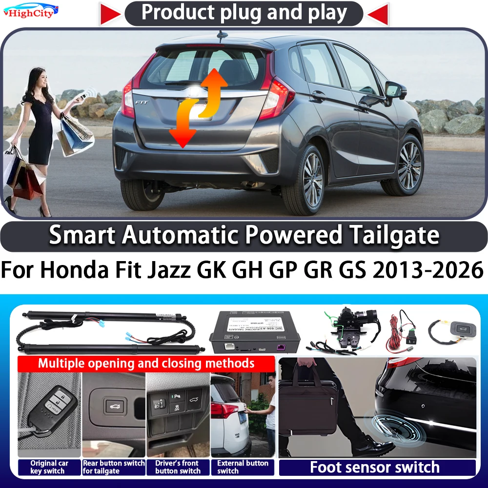 

For Honda Fit Jazz GK GH GP GR GS 2013-2026 Smart Automatic Powered Tailgate Key Control Trunk Lift Kit Electric Power Tailgate