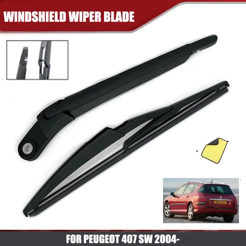 Heckscheibenwischer-Arm-Set für Peugeot 407 SW ab 2004 Heckklappen-Fensterwischerarm und -blatt