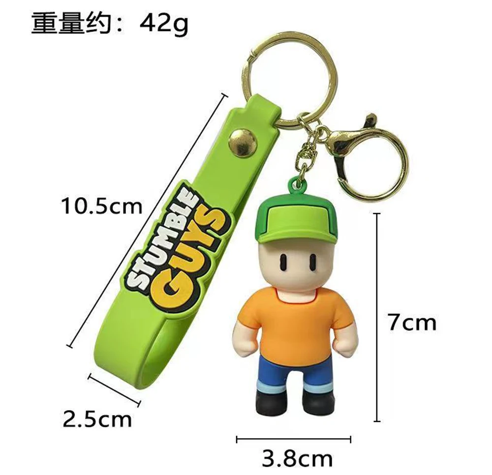 Anime Game StumbleGuys Keychain Model Stumble Guys Cosplay Action Toy Key Chain figures Accessories Doll Gift