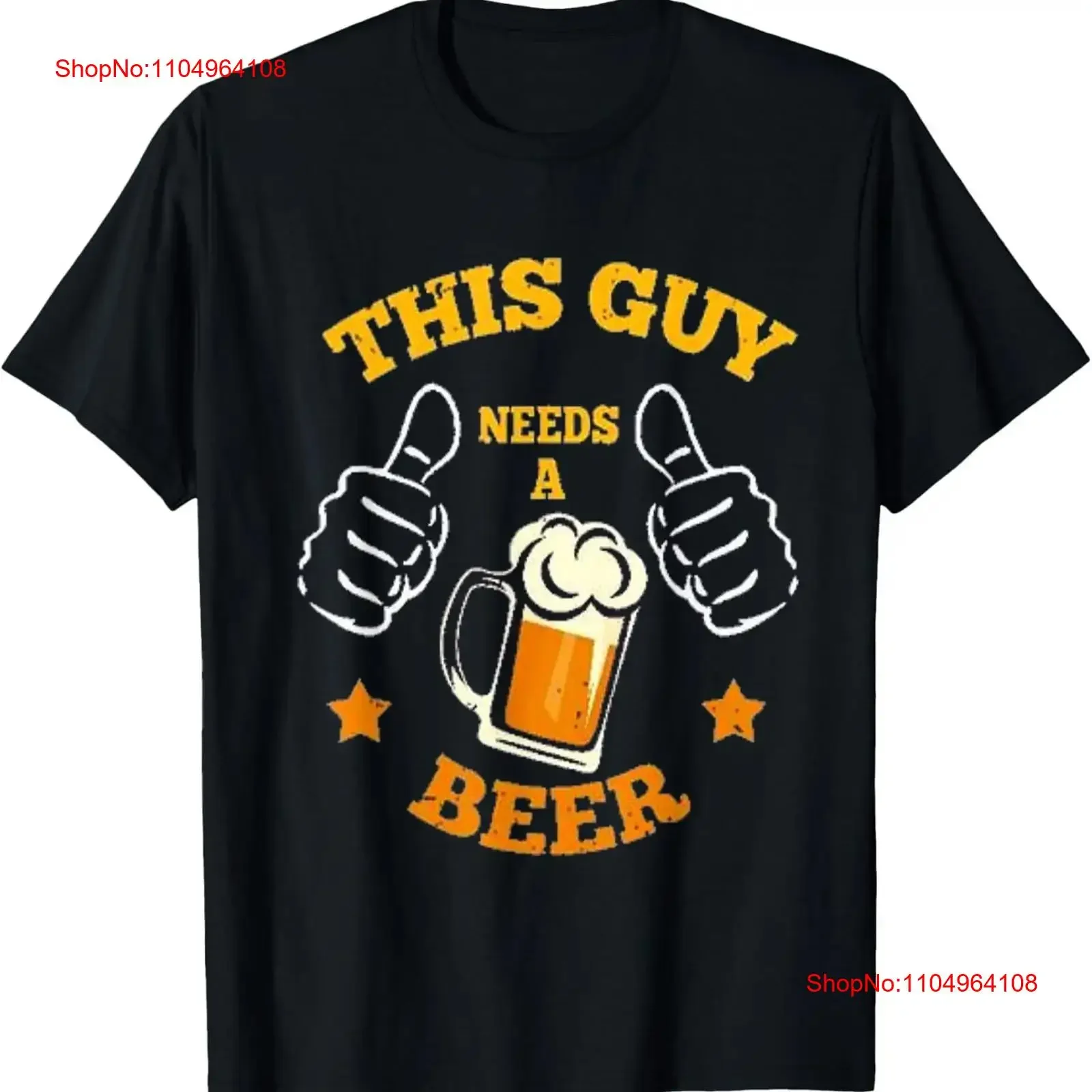 

This Guy needs A Beer T shirt vintage Washed Stretched Top For Everyday Wear streetwear Versatile homme Soft Breathable