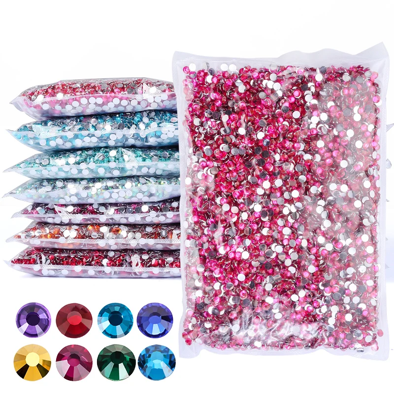 Qiao 2mm-5mm Resin Rhinestones Colorful Non Hotfix Flatback Resin Rhinestoen For Clothes 3D Decoration Nails Стразы