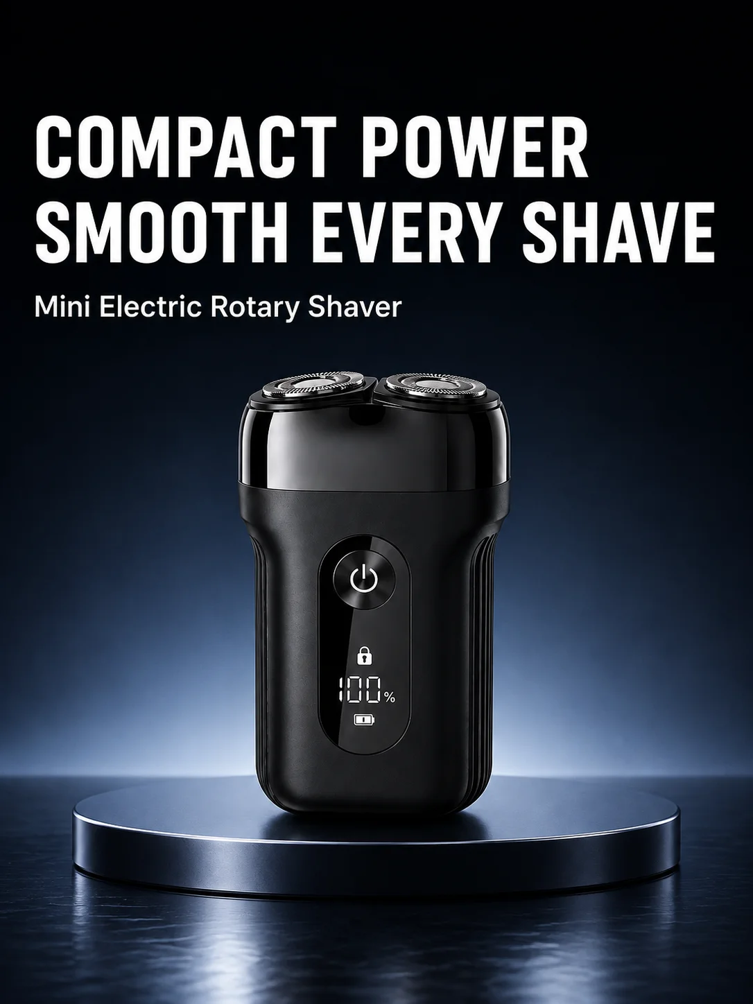 Light luxury electric shaver with intelligent dry wet dual shaving and ultra long battery life. Father's Day gift for men's port