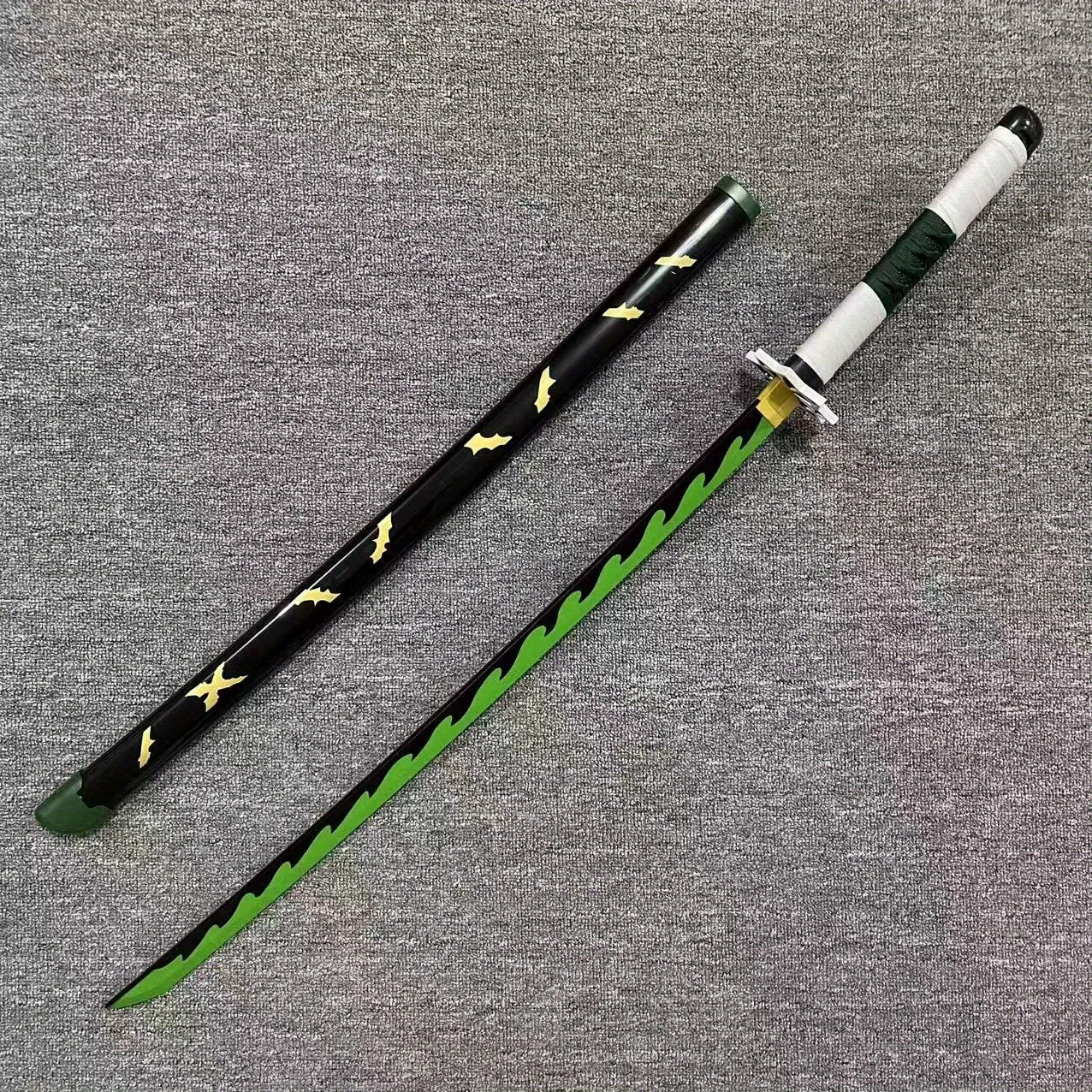 31/40inch Shinazugawa Genya Katana Anime Demon Slayer Cosplay Prop Ninja Knife Blade Real Size Japanese Katana Samurai Sabre Toy