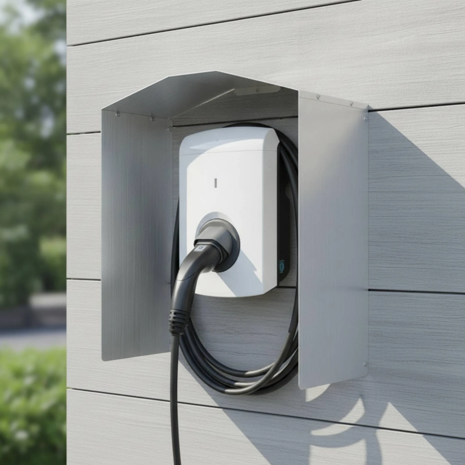 

EV Charger Cover with Installation Kit Resistant Charging Station Cover Weather Guard Rustproof Defensive Hood Long-Lasting