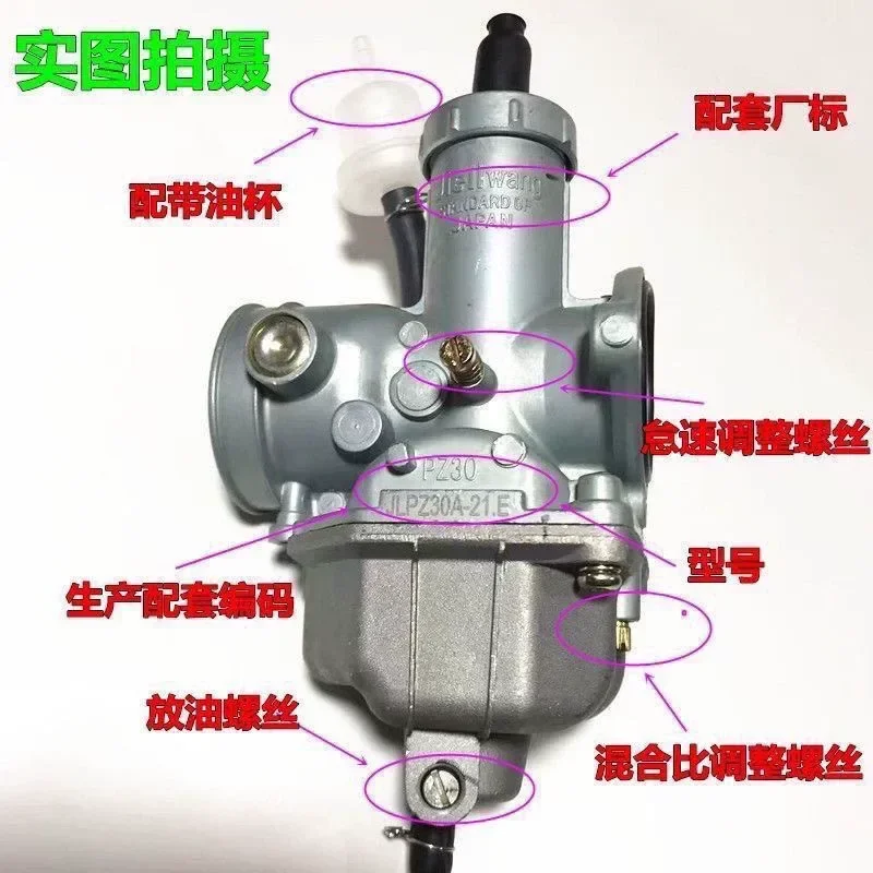 Carburetor for Dayang Tricycle Motorcycle DY150ZH-5A Compatible with DY175 200 250 300 Three Wheel Motorbike Engine Parts