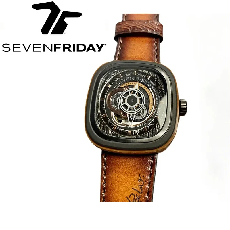 SEVENFRIDAY watch P2B/05 men\'s fully automatic mechanical watch P series waterproof fashion men watch luxury brand New Year gift