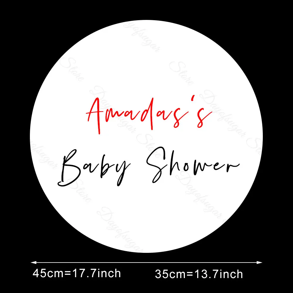 Round Welcome Sign Mosaic Board 35cm 45cm Cutsomized Circle Round Shaped Baby Shower Welcome Sign for Birthday Baby Shower Decor