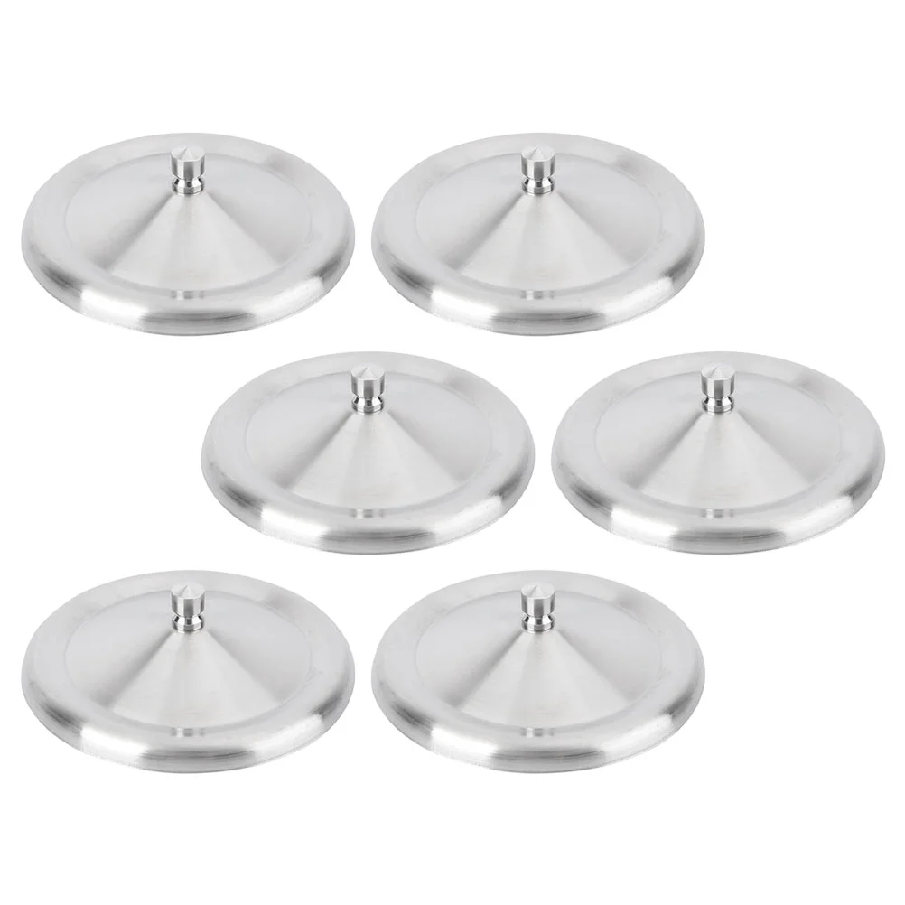 

6 Pcs Stainless Steel Lid Coffee Mug Covers Tumbler Pot Lids Office Cup Protectors Sealing Miss Water