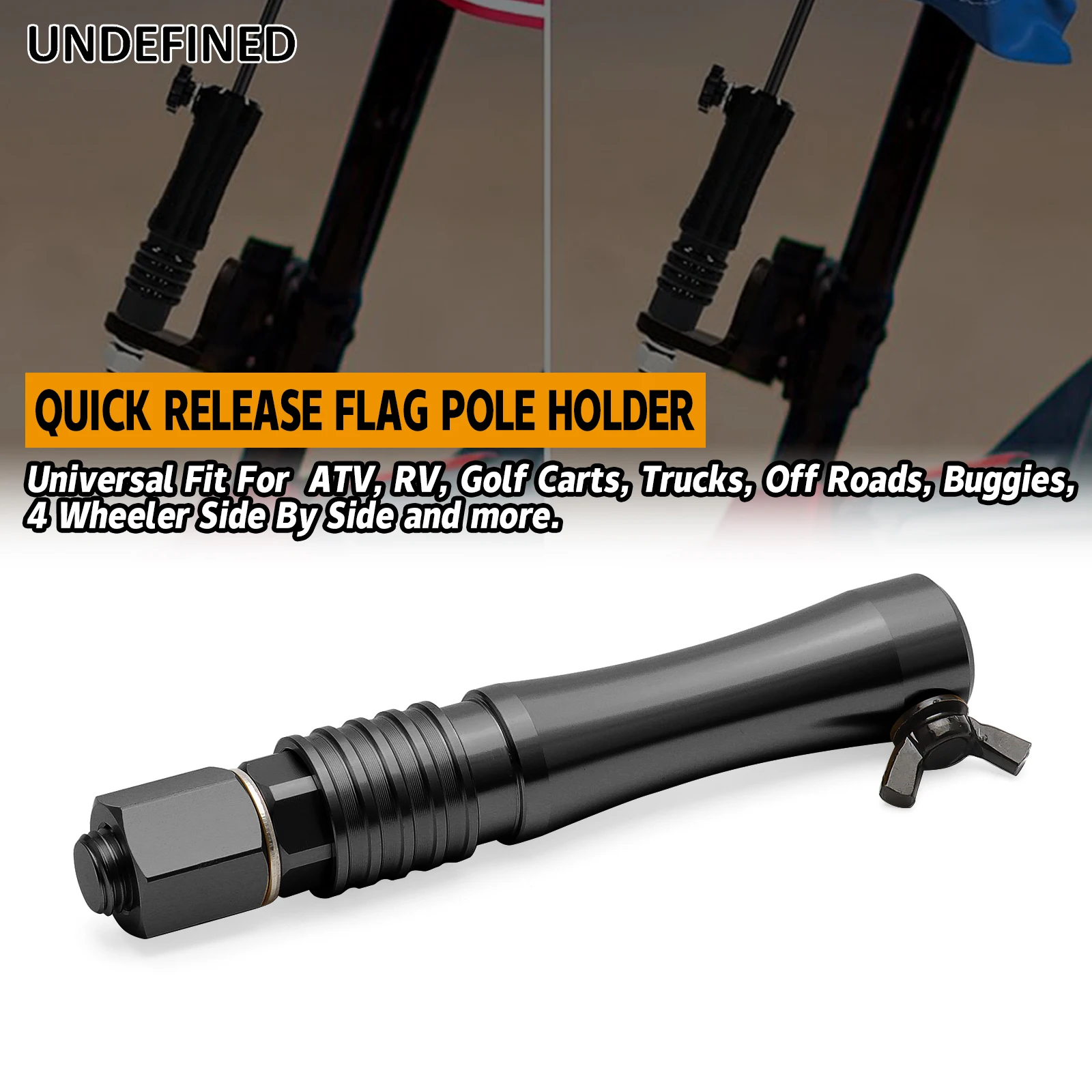 Six Colors Aluminum ATV/UTV Quick-Release Flag Pole Bracket Flag Mount Base for 1/4