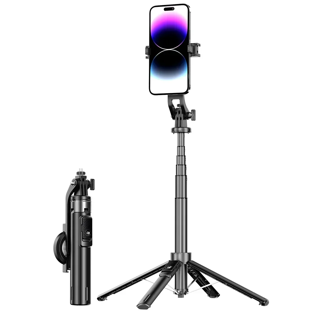 135CM Magnetic Selfie Stick Tripod Extendable Stand Compatible Con Magsafe Para IPhone 16 15 14 13 12 Pro MAX & Android view 6