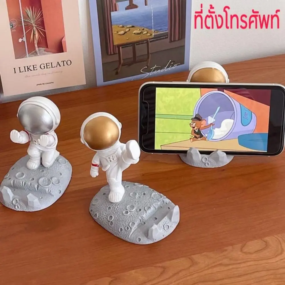 Durable to Fall Astronaut Phone Holder High Quality Plastic Durable Astro Figurines Portable Mini Digital Accessories